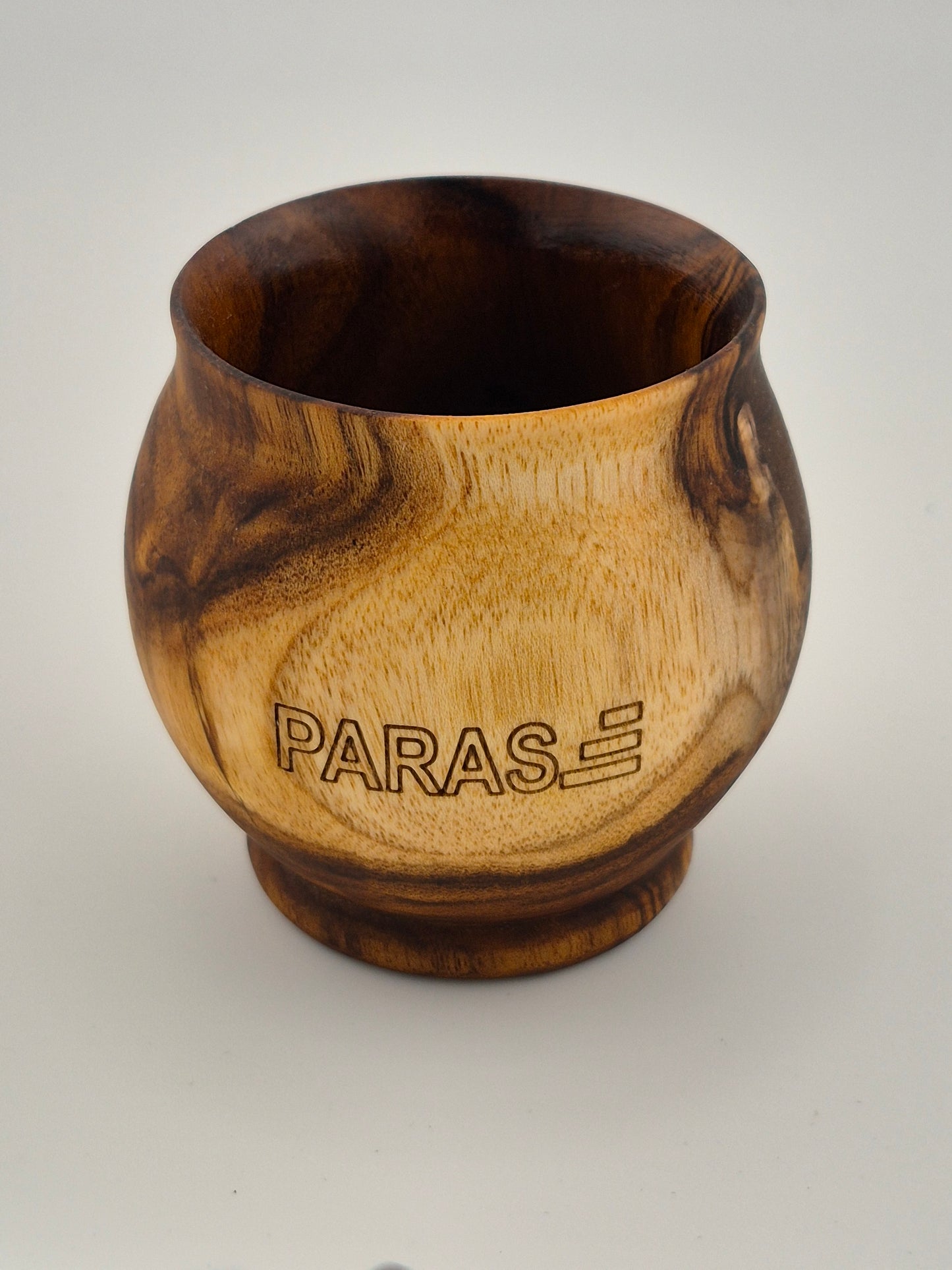 PARAS Handcrafted Wooden Kulhad Cup – Rounded Bowl-Style Drinkware
