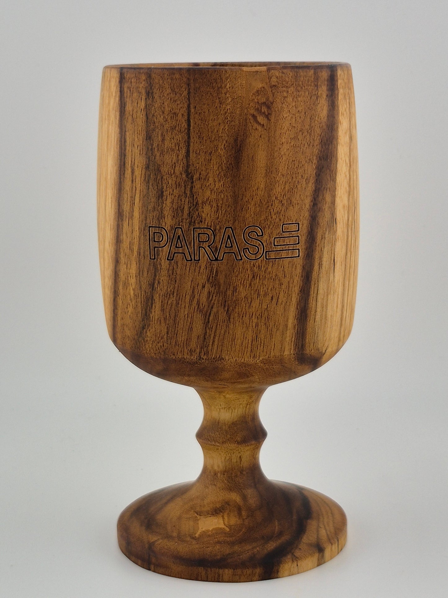 PARAS Classic Wooden Goblet Cup – Turned Stem Chalice