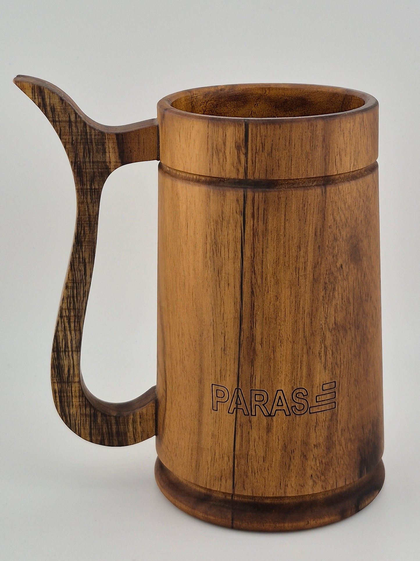 PARAS Handcrafted Wooden Beer Mug – Rustic Tankard