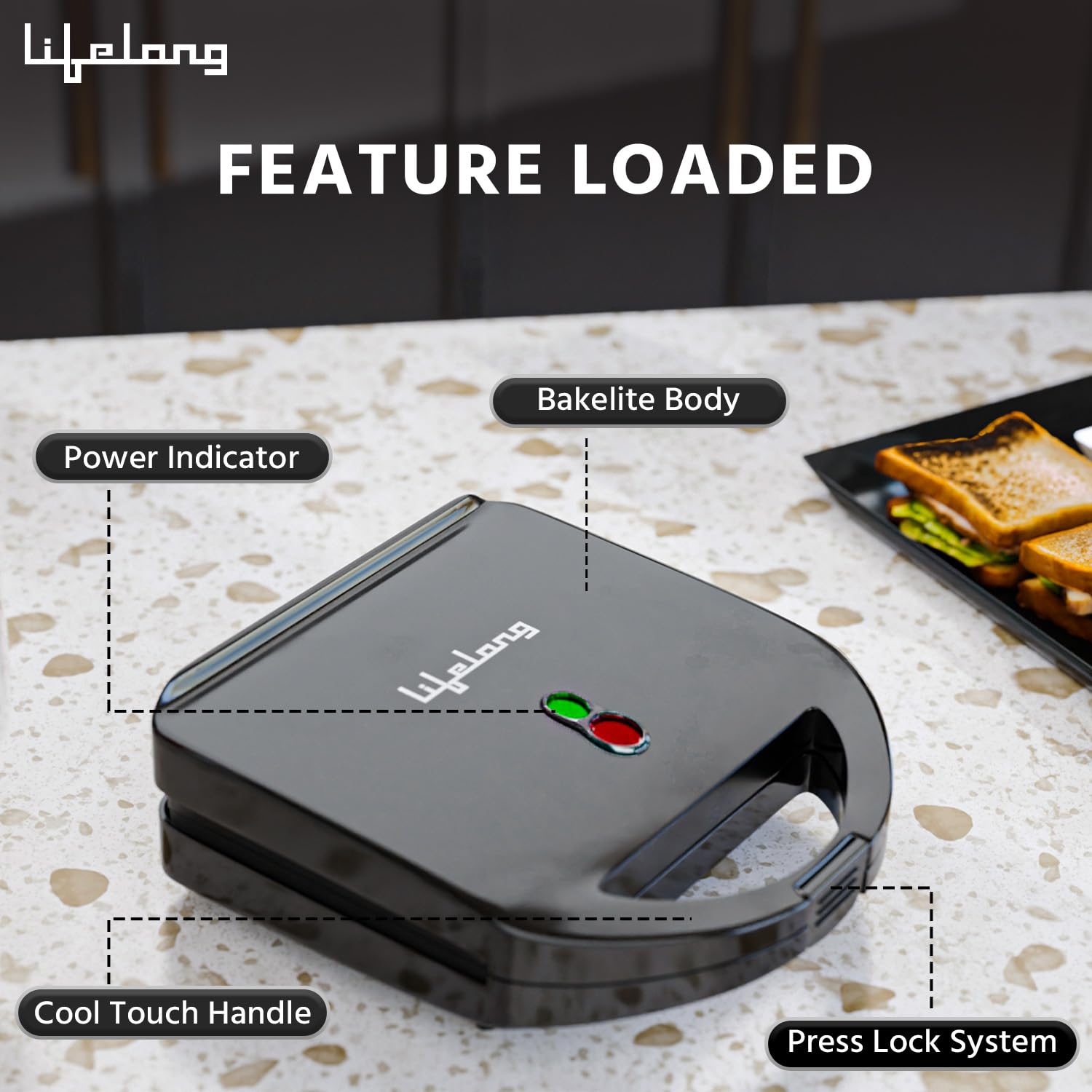 Lifelong LLSM120G Sandwich Maker