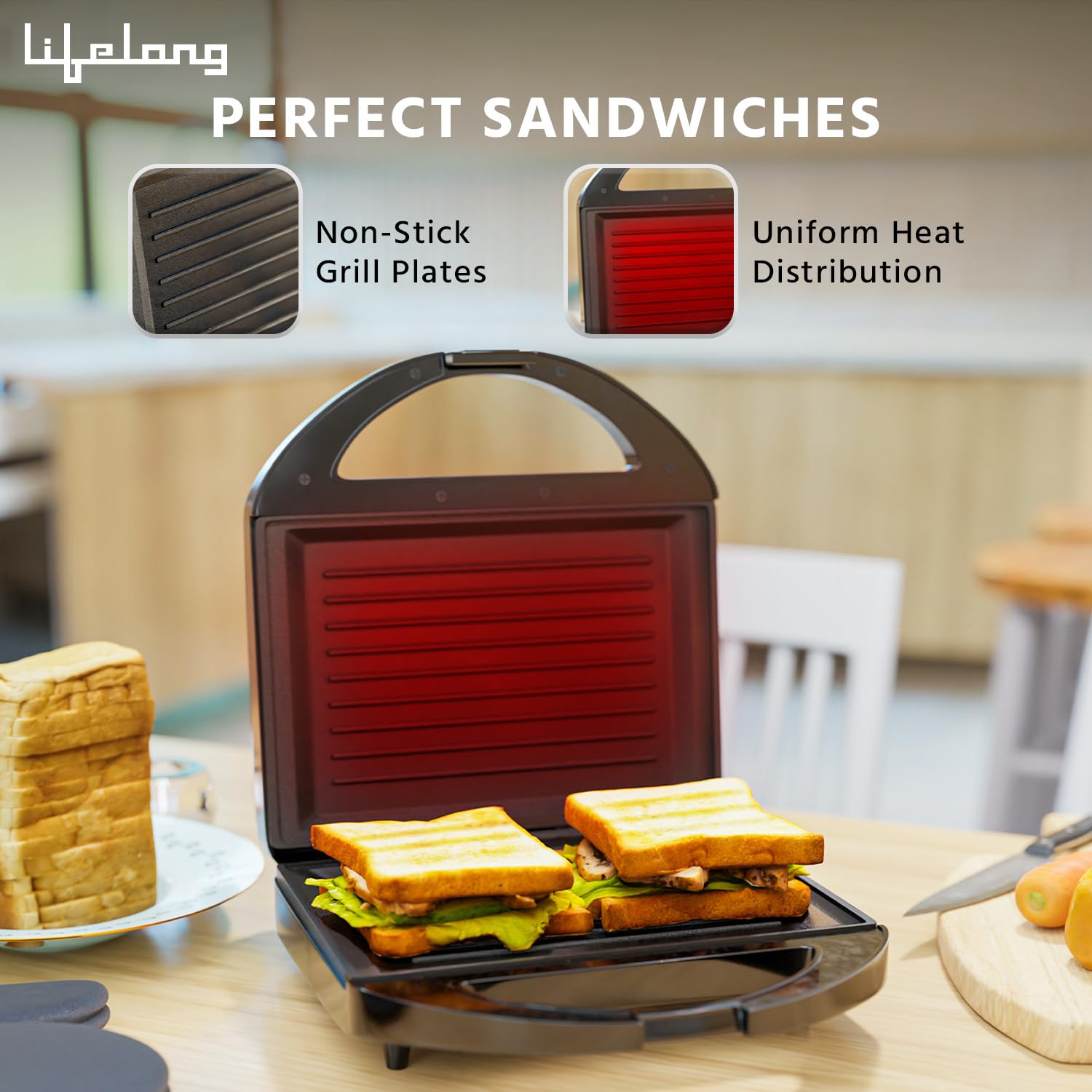 Lifelong LLSM120G Sandwich Maker