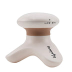 Lifelong Mini Head & Body Massager in white with a compact ergonomic three-leg design, portable handheld electric vibration massager for relaxing muscles, neck, shoulders, back, arms, legs, and feet.