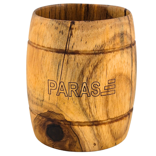 PARAS Handcrafted Wooden Barrel Mug – 250ml