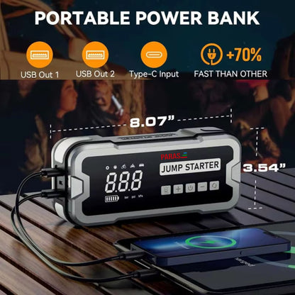 PARAS 2 in 1 Jump starter and Tyre Inflator | 16000 mAH | Emergency start | Tyre Inflator