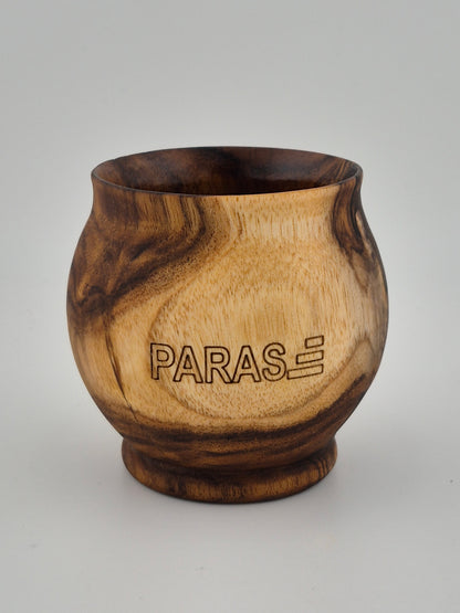 PARAS Handcrafted Wooden Kulhad Cup – Rounded Bowl-Style Drinkware