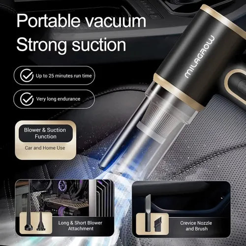 Milagrow Duster Gold Portable Handheld Vacuum Cleaner with 6500Pa Suction