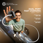 G+ Dual Tone (USB-A+C) PD Adapter - 24W with USB C-C Cable 60W