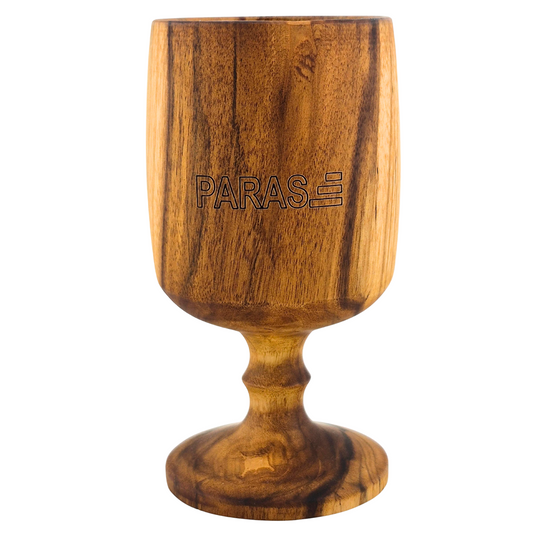 PARAS Classic Wooden Goblet Cup – Turned Stem Chalice