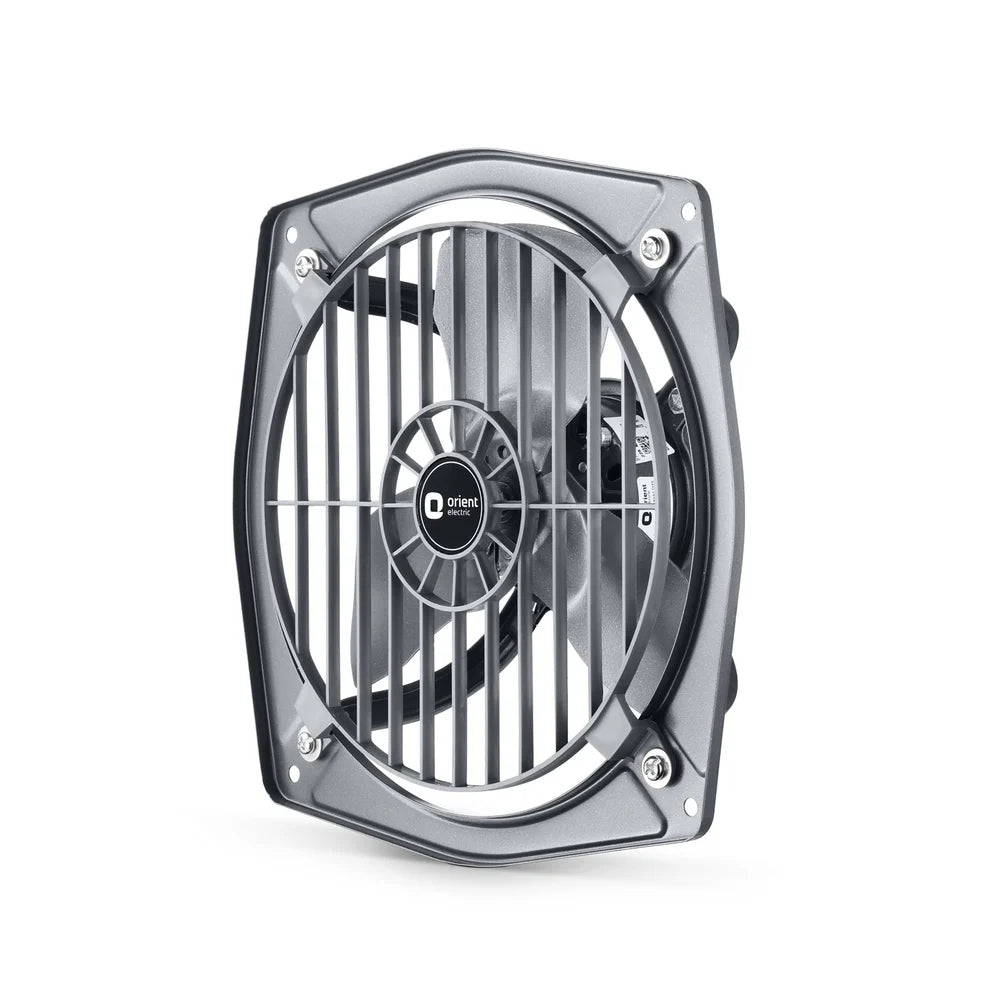 A square computer cooling fan with a black metal grille and a dark gray translucent outer frame, shown on a solid white background.