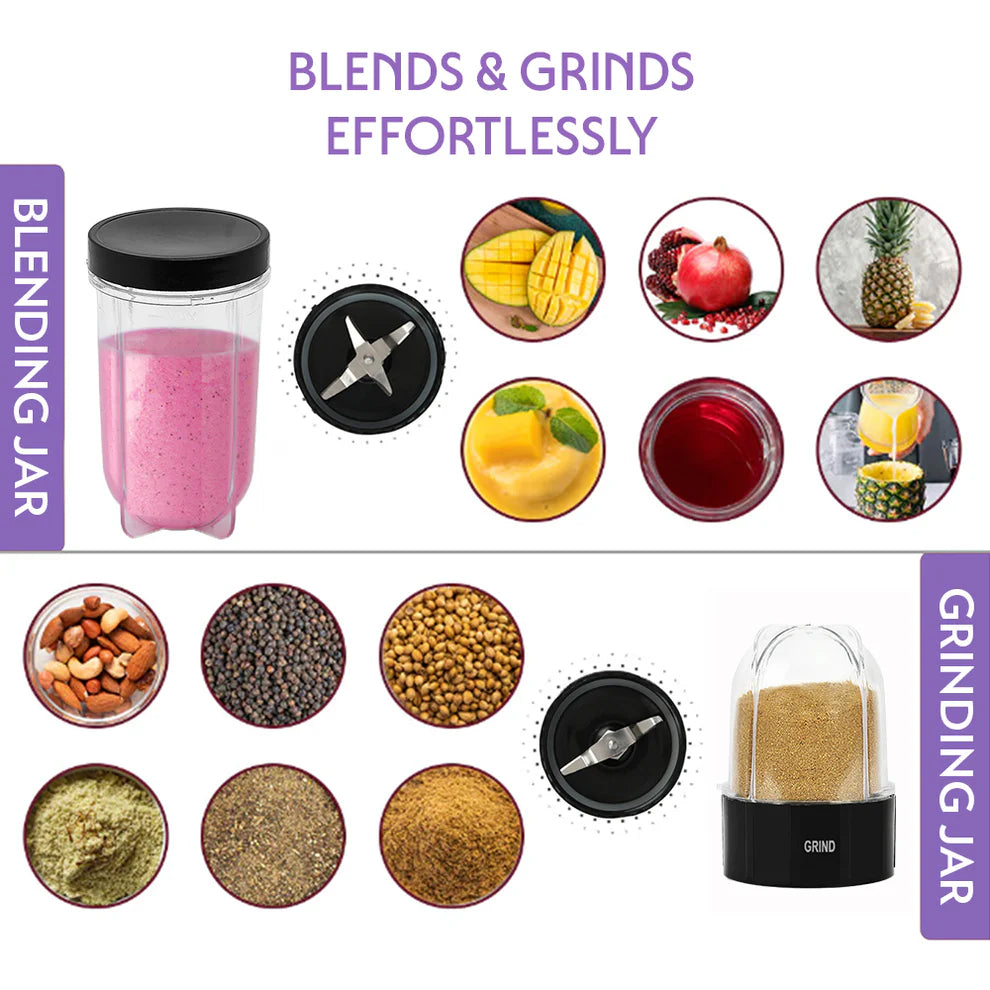 BOROSIL Gold-Toned 2025 Plastic Wet And Dry Grinder Juicer Mixer Grinder