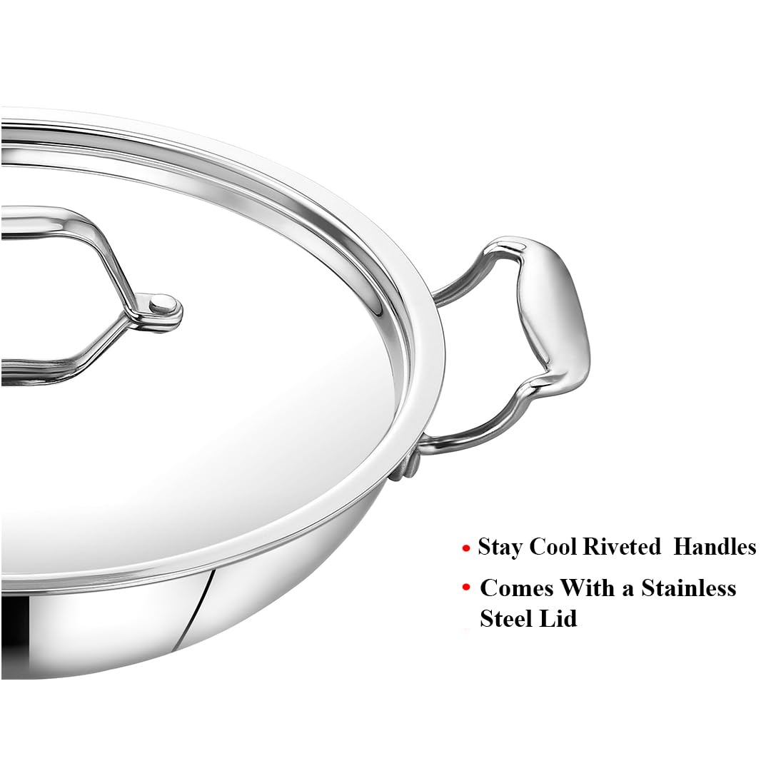 MAXIMA Triply Cookware Stainless Steel Kadai