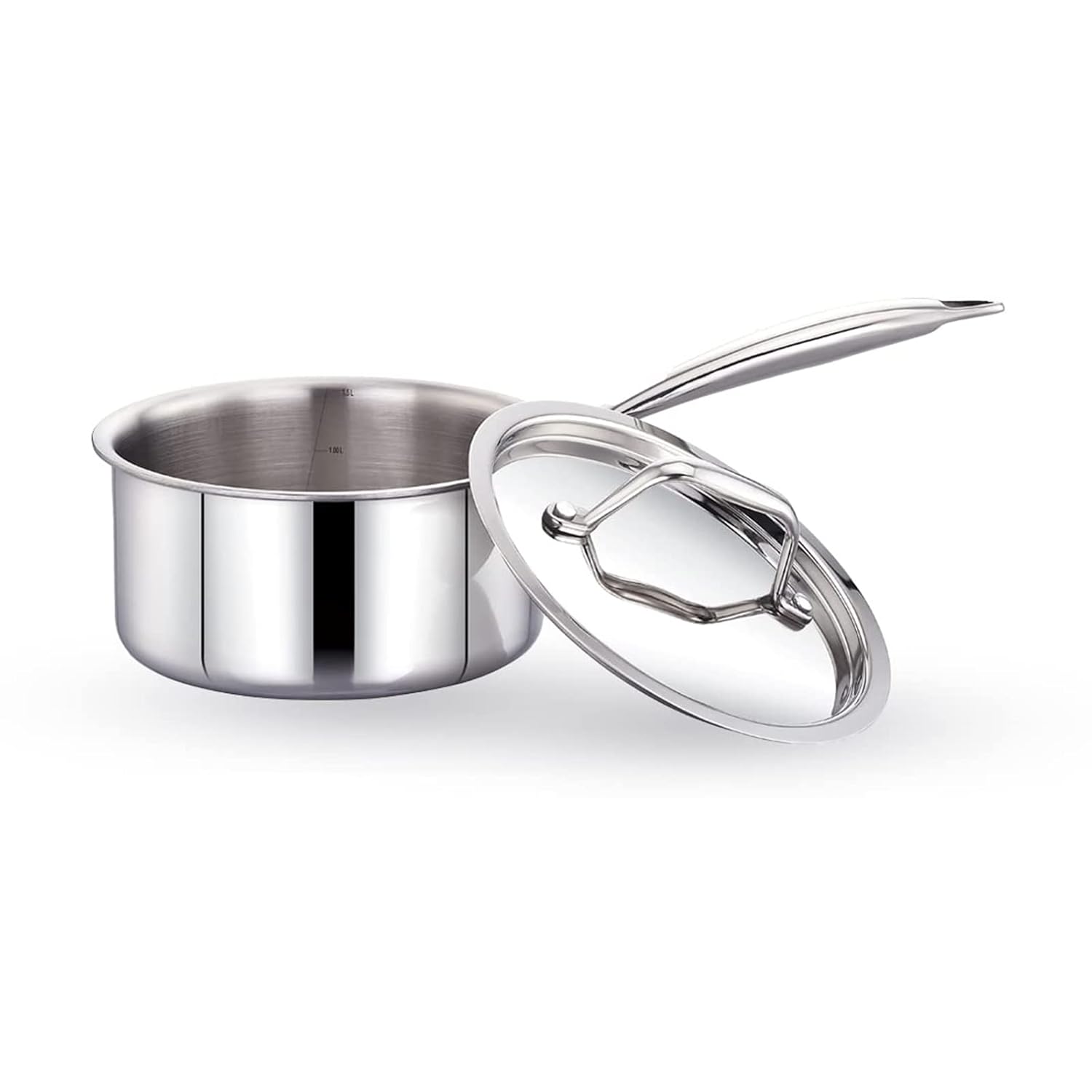 Maxima Triply Stainless Steel Sauce Pan with lid (Induction Frienly) 14 cm