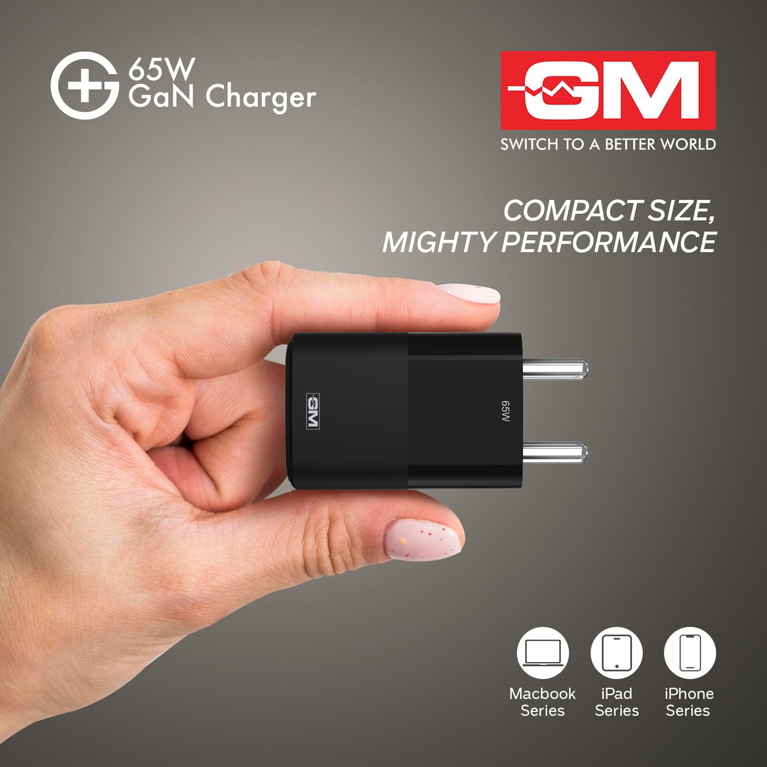 GM G+ 65W Mobile Fast Charging Adapter | GaN Technology