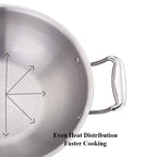 MAXIMA Triply Cookware Stainless Steel Kadai