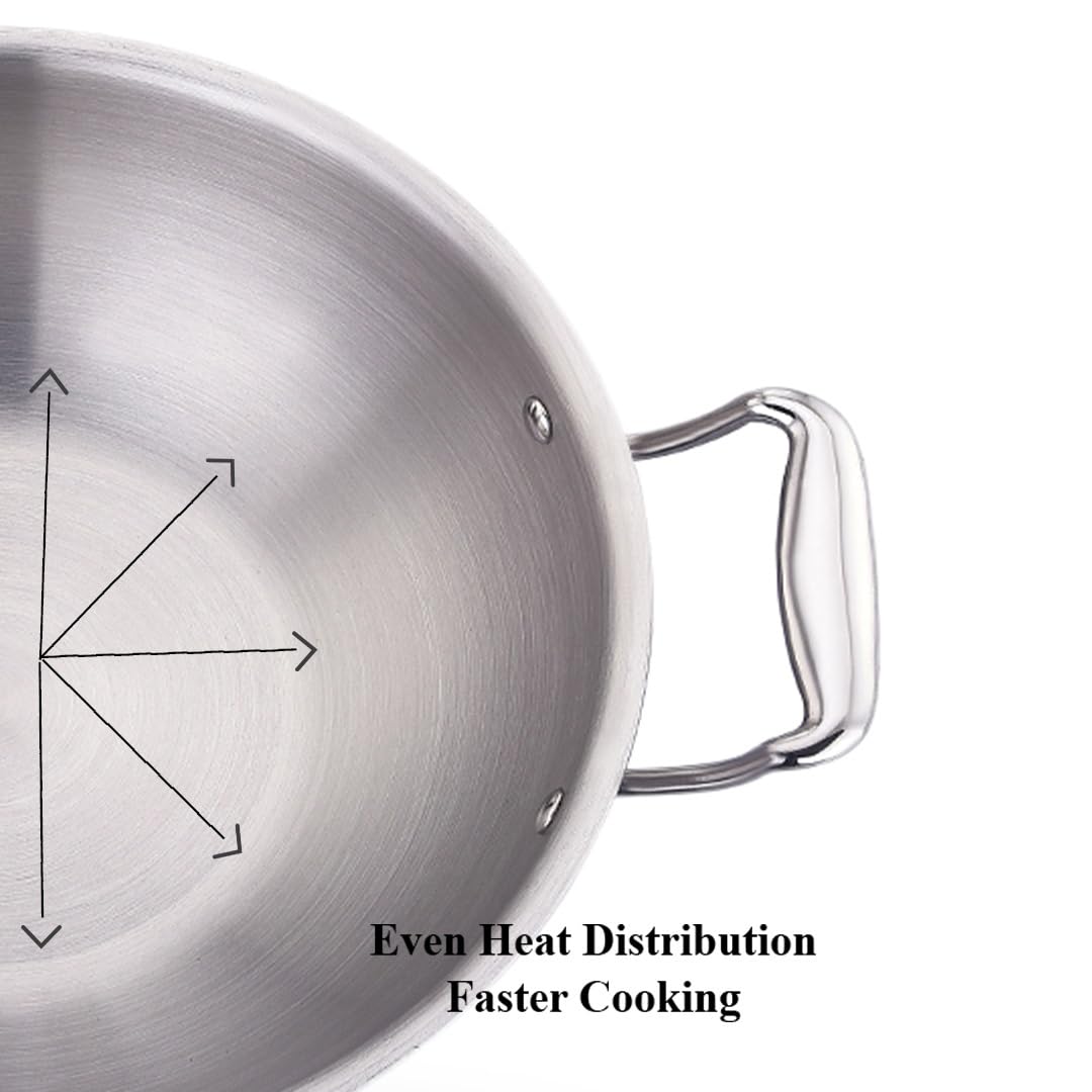 MAXIMA Triply Cookware Stainless Steel Kadai