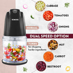 Borosil Chef Delite Electric Vegetable Chopper, Black