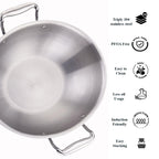 MAXIMA Triply Cookware Stainless Steel Kadai