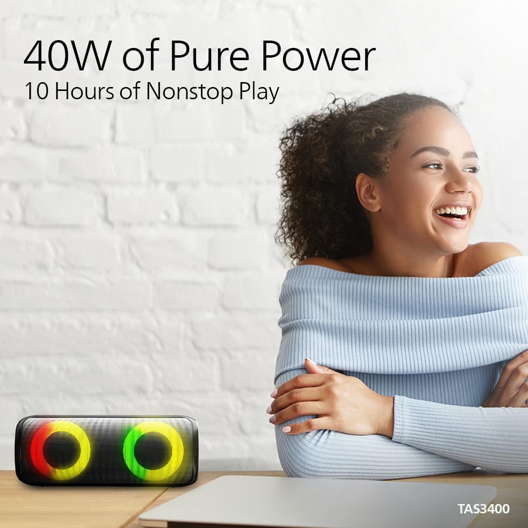Philips Wireless Speaker TAS3400BK Portable Bluetooth