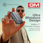 GM G+ 33W Spyder Charger | Foldable Indian Pin | Travel Friendly