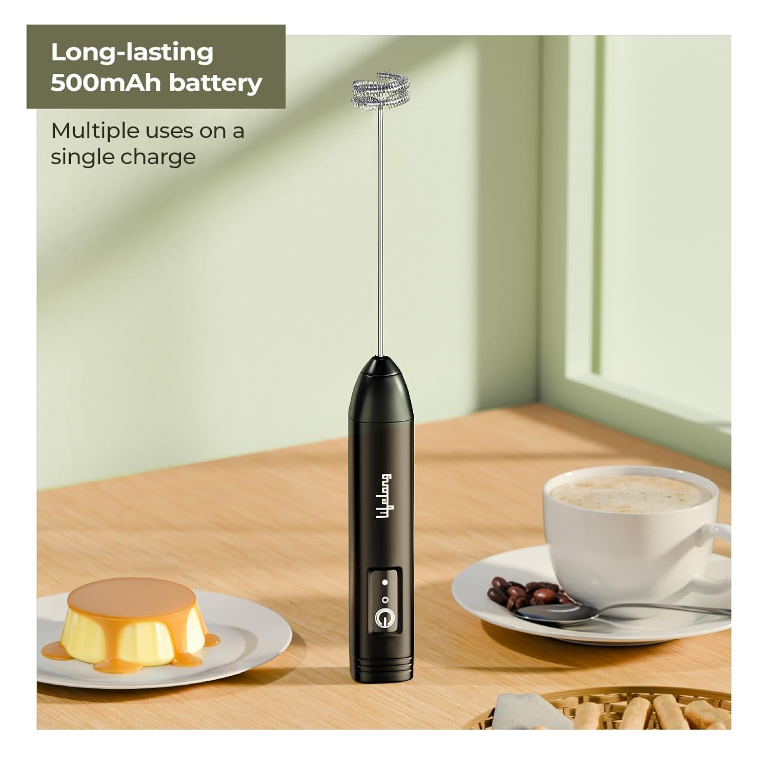 Lifelong Rechargeable Milk Frother 3 Speed Settings