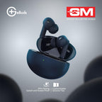 GM True Wireless Earbuds with Wireless Charging, Pure Bass, Quad-Mic Crystal Clear Calls, 45ms Low Latency, IPX 4 (Black)