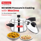 MAXIMA Sumo Belly Triply Stainless Steel Pressure Cooker