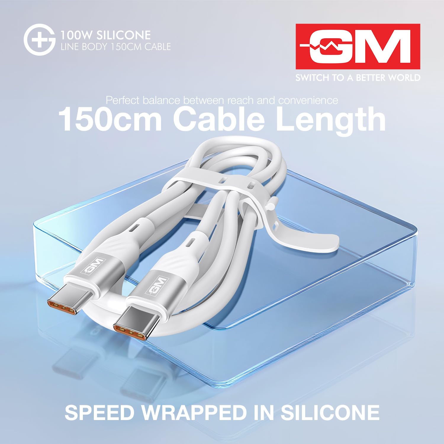 GM G+ 100W 150cm Silicon Cable Type-C-C