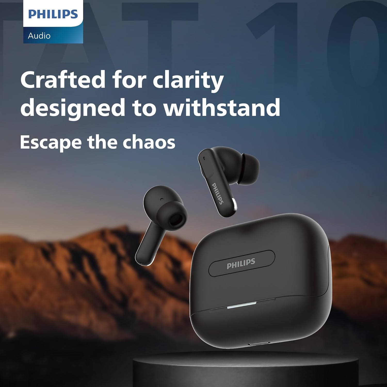 Philips TAT1050BK/94 Truly Wireless Earbuds Black