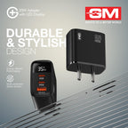GM G+ 35W Fast Charger Adapter with Smart LED Display