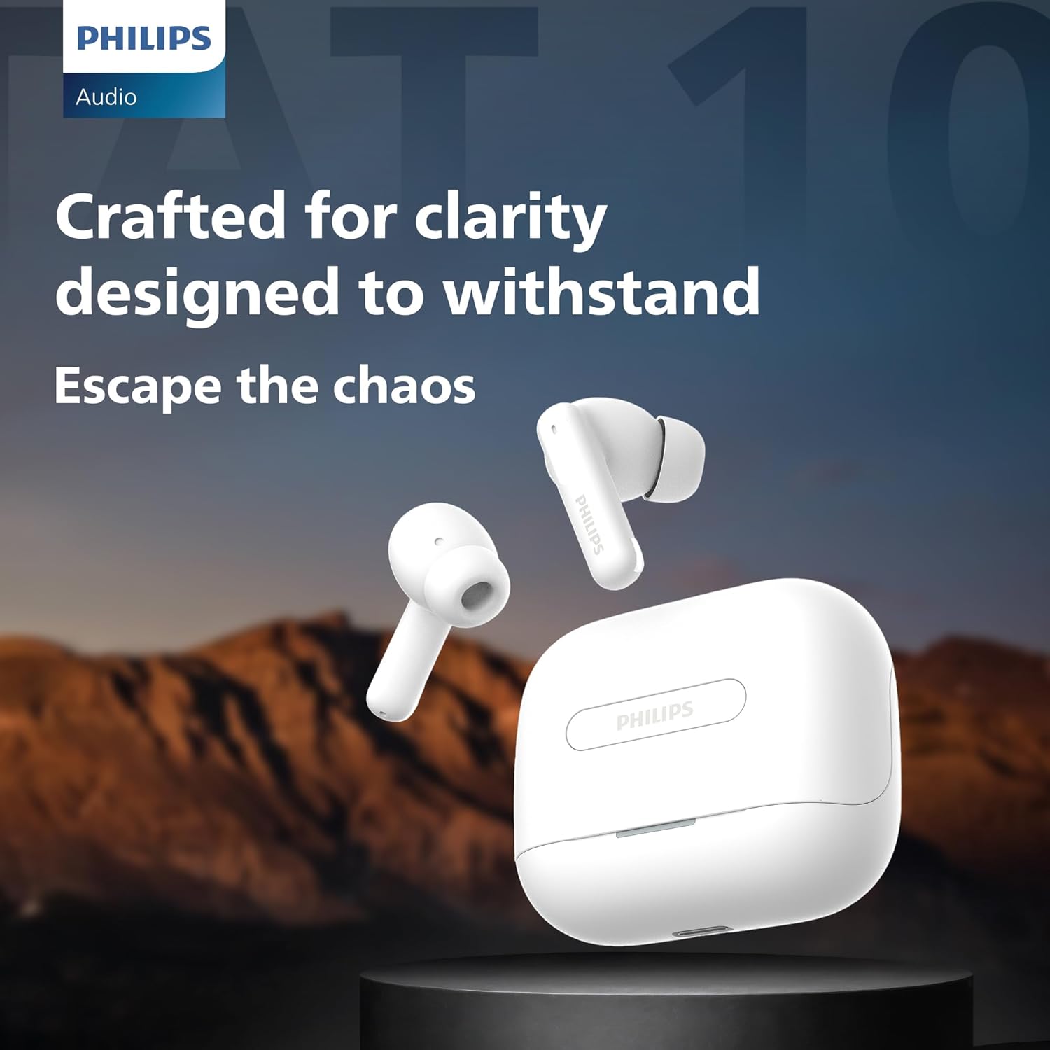 Philips TAT1050WT/94 Truly Wireless Earbuds White