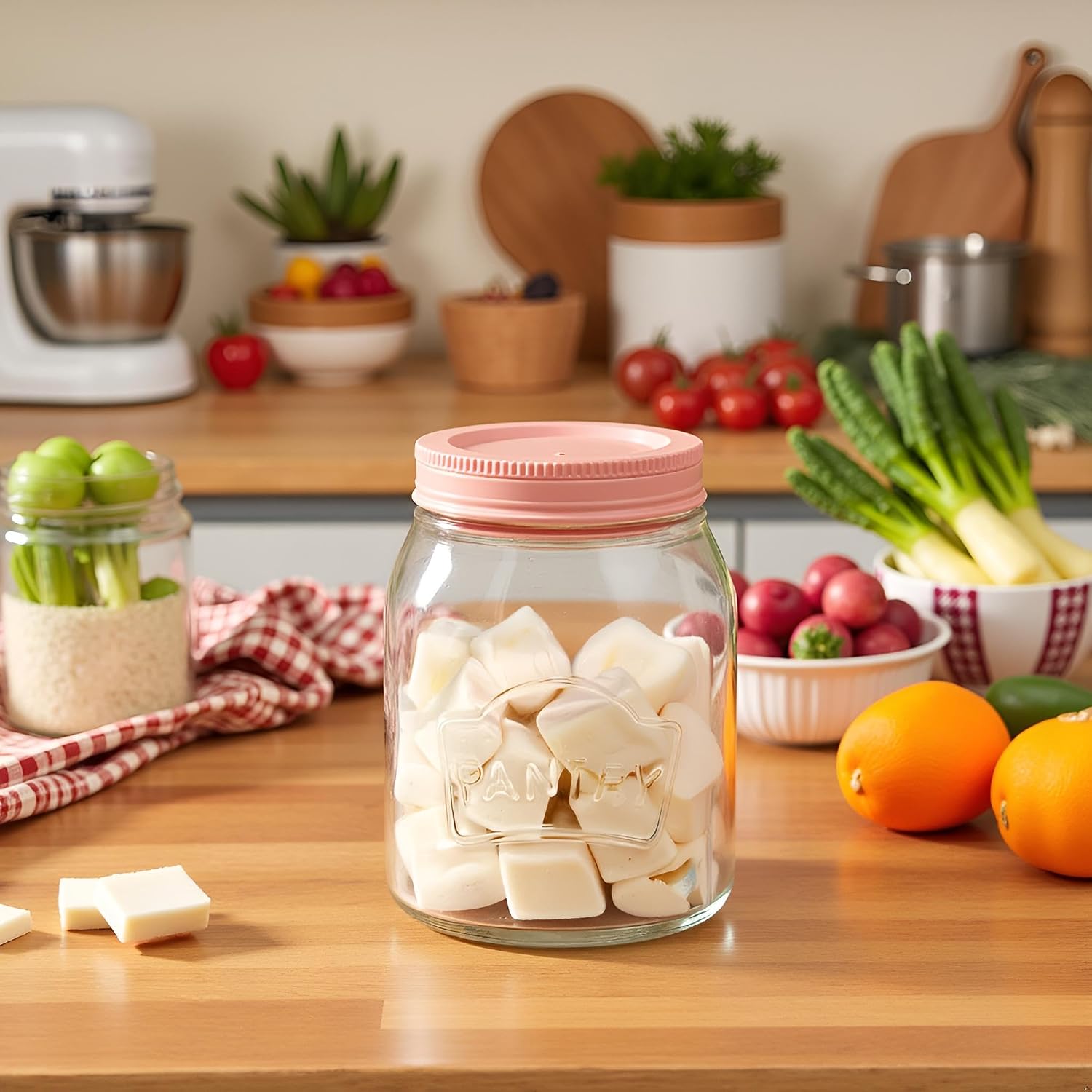 YERA Glass Pantry Jar with  Lid, 1500 ML