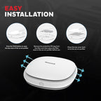 Honeywell car air purifier with installation instructions on a dark background