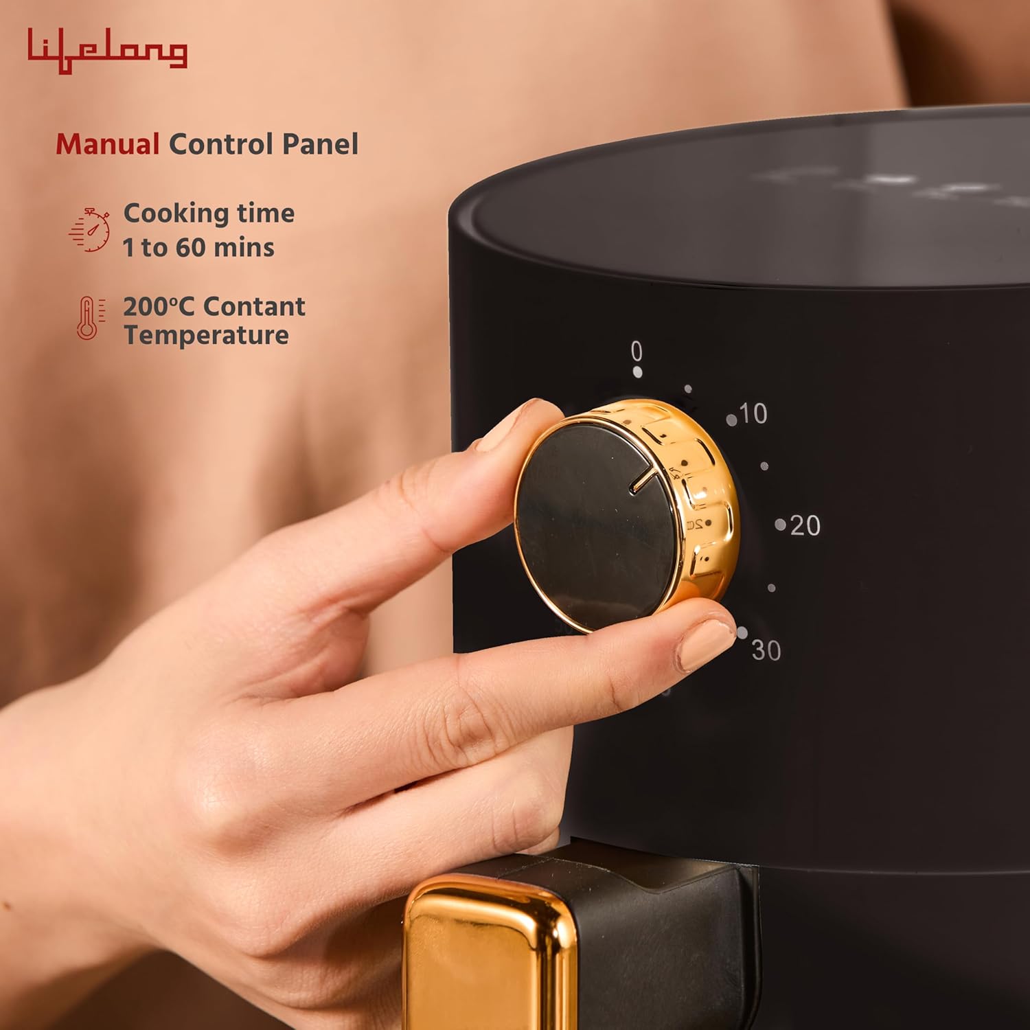 Lifelong 2.5L Air Fryer For Home(LLHF26)