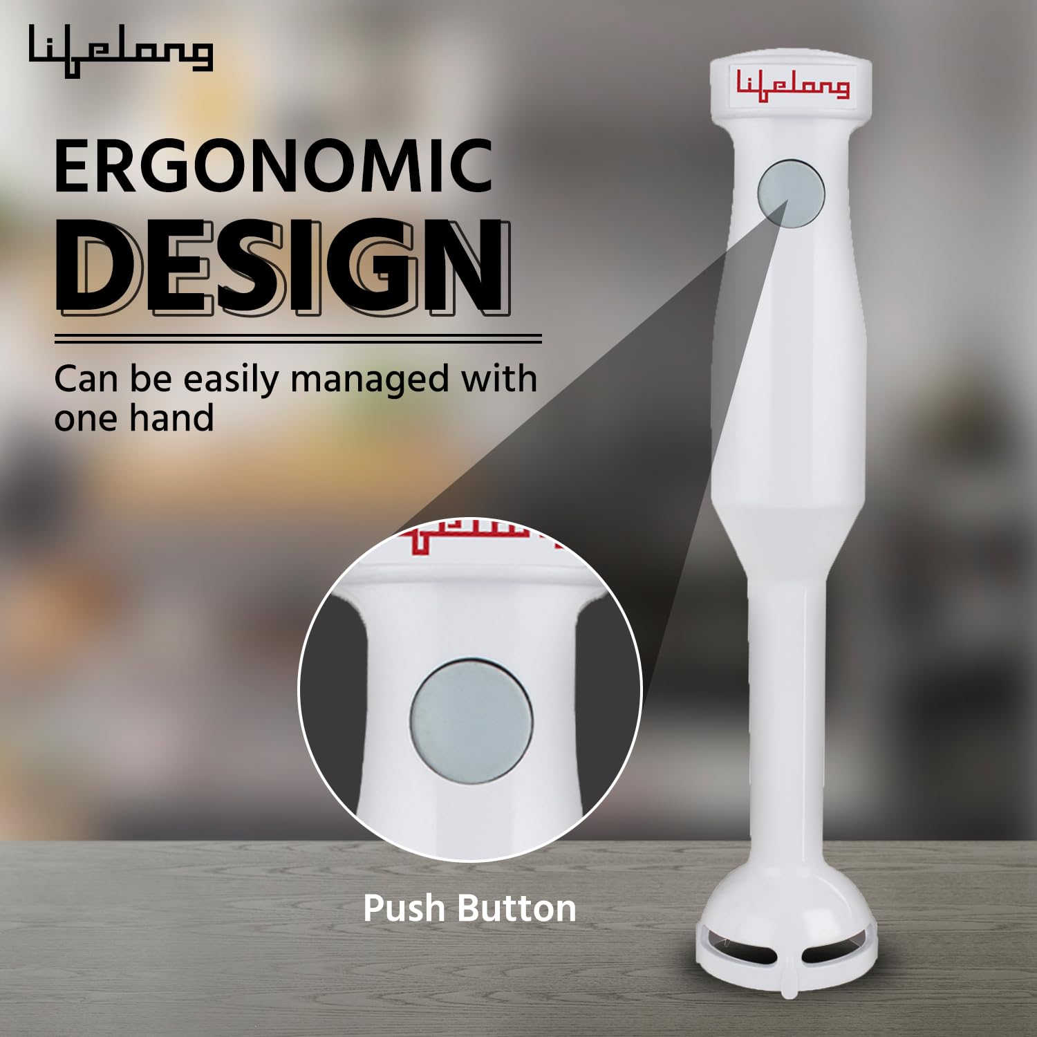 Lifelong Stainless Steel 300 Watts Hand Blender