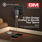 GM G+ 33W Spyder Charger | Foldable Indian Pin | Travel Friendly