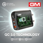 GM G+ 35W Fast Charger Adapter with Smart LED Display