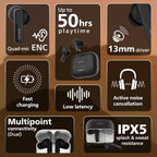 Philips TAT1050BK/94 Truly Wireless Earbuds Black