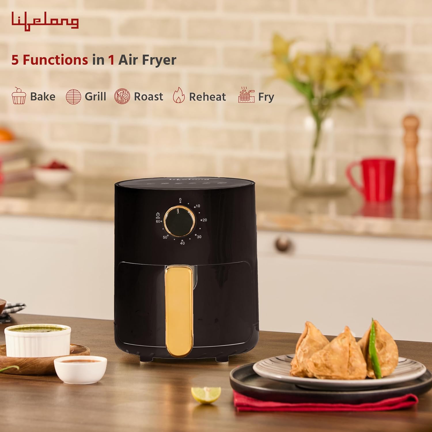 Lifelong 2.5L Air Fryer For Home(LLHF26)