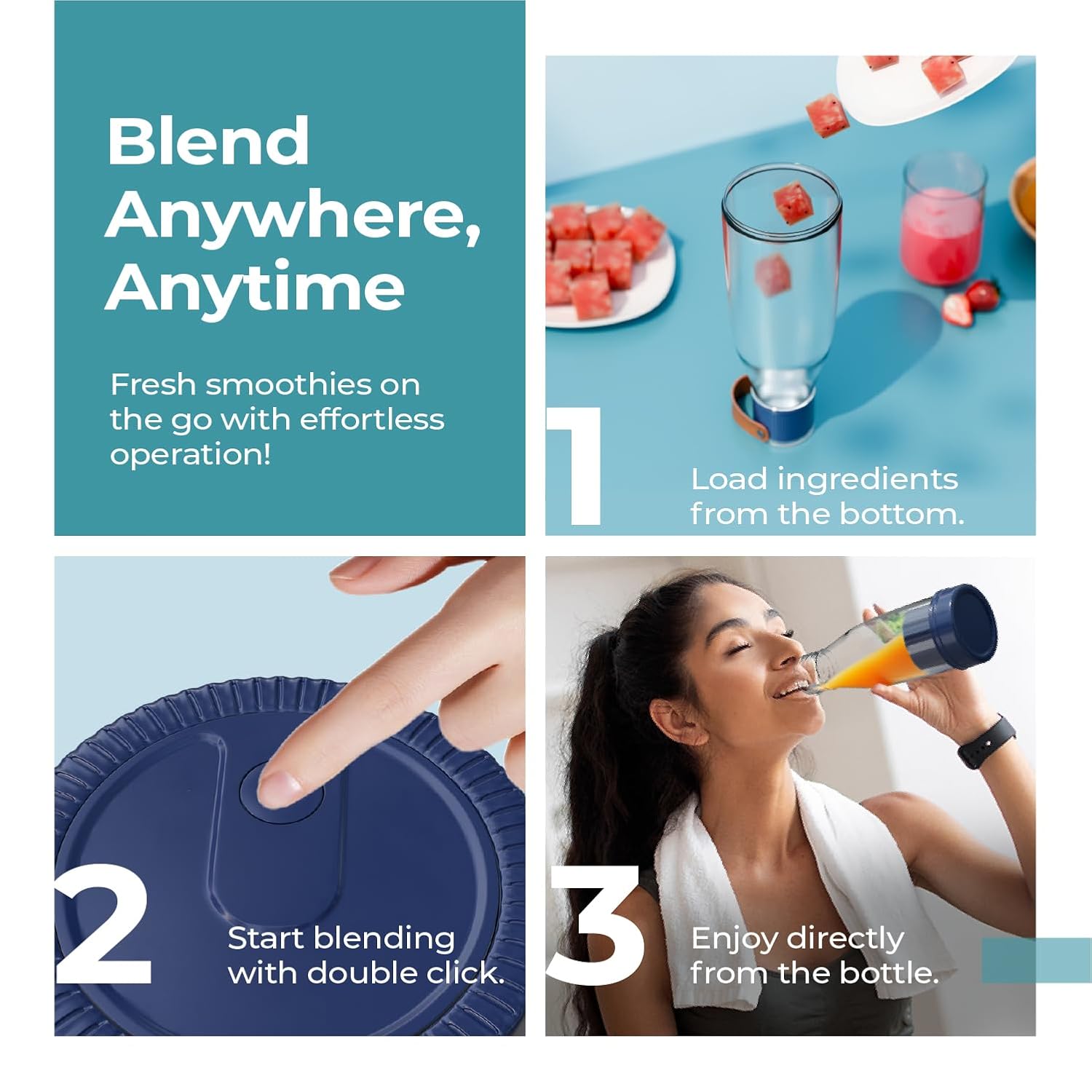 Lifelong Portable Juicer Blender USB Rechargeable (LLEPB01)