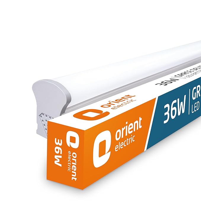 Orient Electric 36W Grace Delite Mushroom LED Batten| 4000 lumens Bright Light Output| LED tubelight for Home| Sleek & Stylish Design| Non-breakable Polycarbonate housing| 6500K, Cool White|