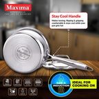 Maxima Triply Stainless Steel Sauce Pan with lid (Induction Frienly) 14 cm