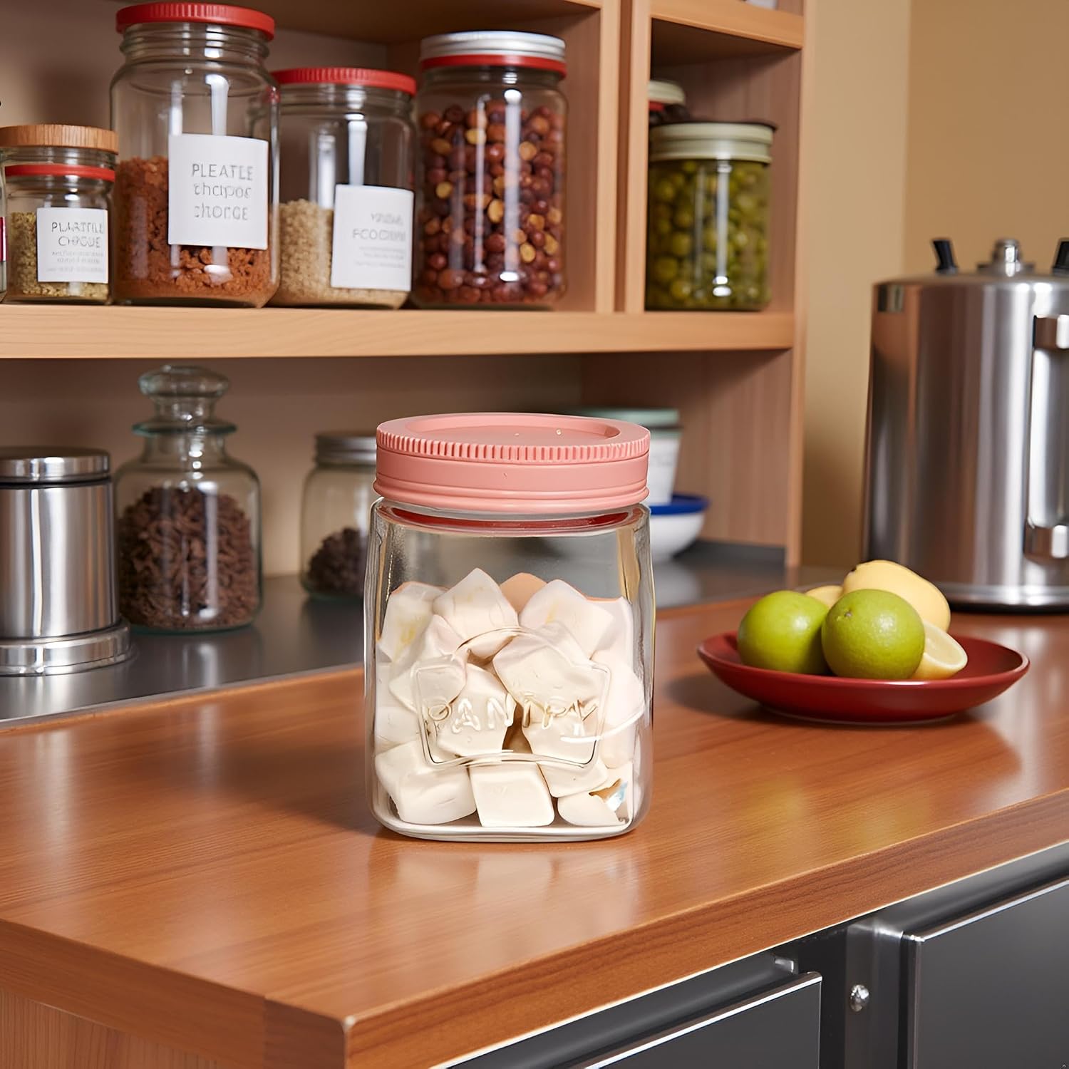 YERA Glass Pantry Jar with  Lid, 1500 ML