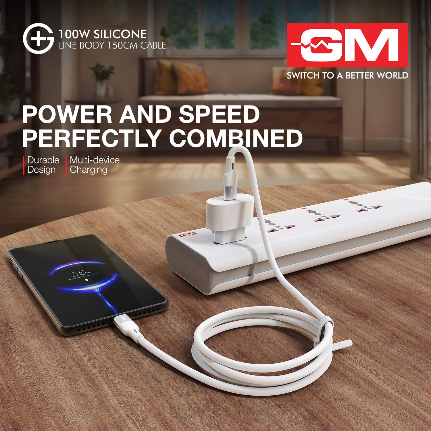 GM G+ 100W 150cm Silicon Cable Type-C-C