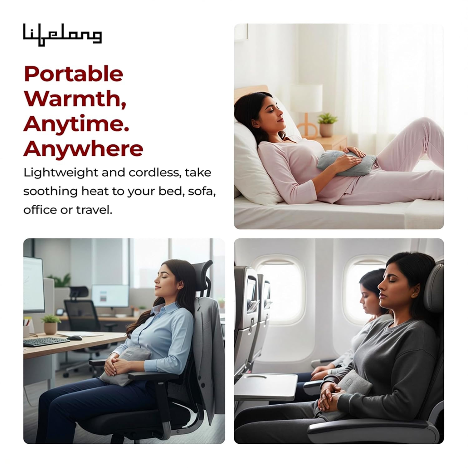Lifelong Electric Hot Water Bag for Pain Relief(LLM612)