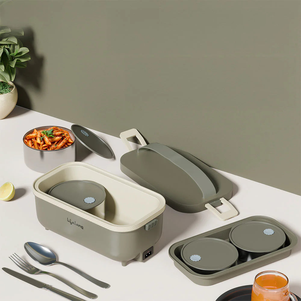 Lifelong Electric Lunch Box | Food Warmer | Set of 4