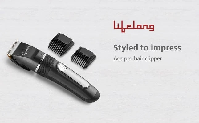 Lifelong LLPCM17 Ace Pro Rechargeable Hair Clipper With Digital Display, 3 Hours Runtime