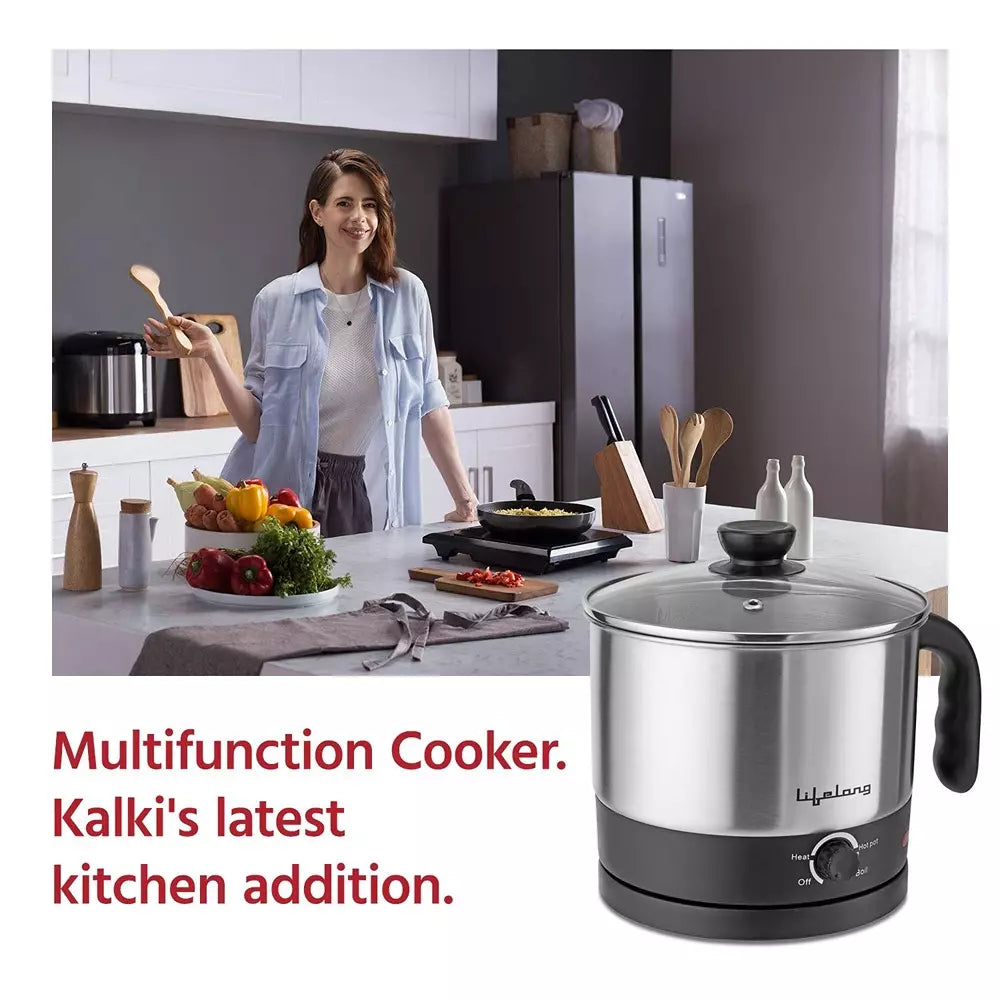 Lifelong Multifunction Cooker/Kettle  1.5 liters (Silver) LLMC01