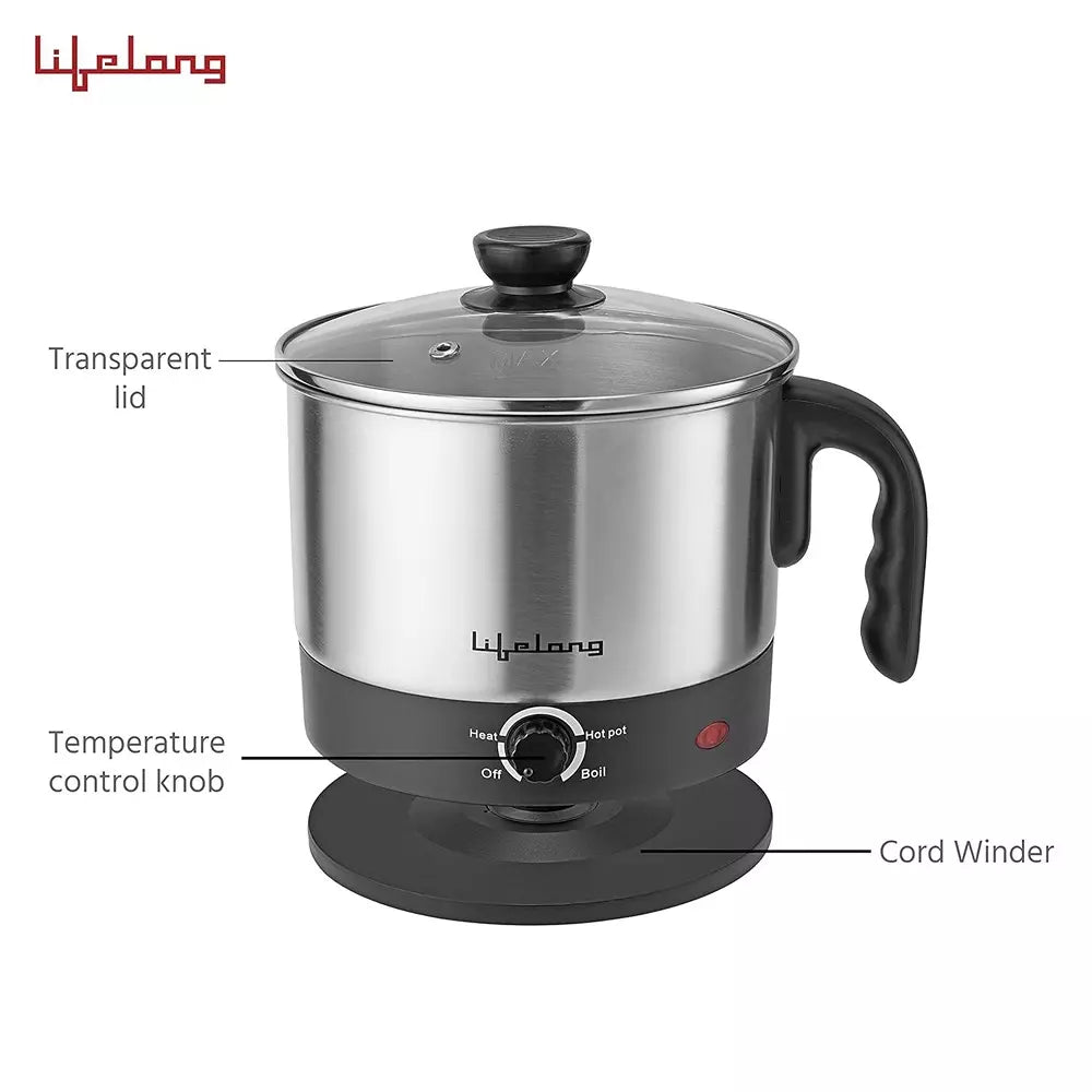 Lifelong Multifunction Cooker/Kettle  1.5 liters (Silver) LLMC01