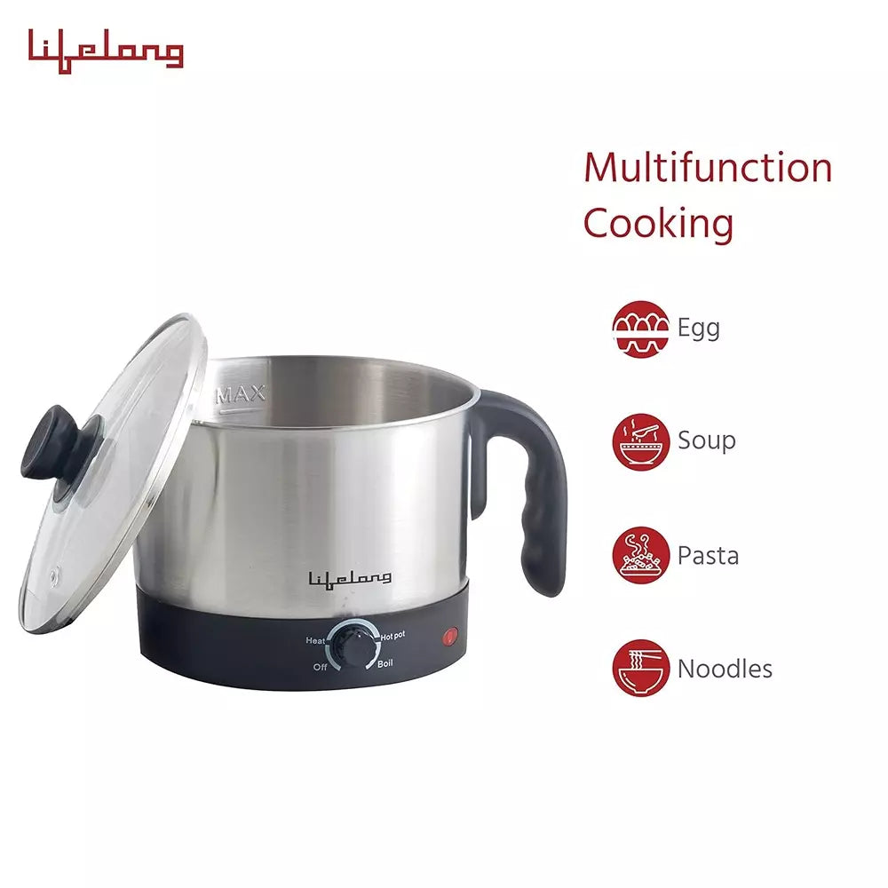 Lifelong Multifunction Cooker/Kettle  1.5 liters (Silver) LLMC01