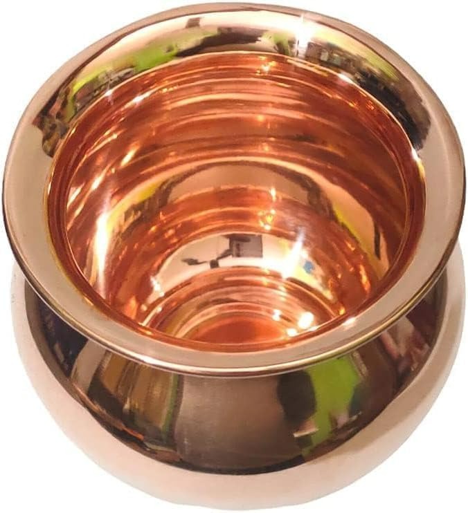 Copper bowl on a white background